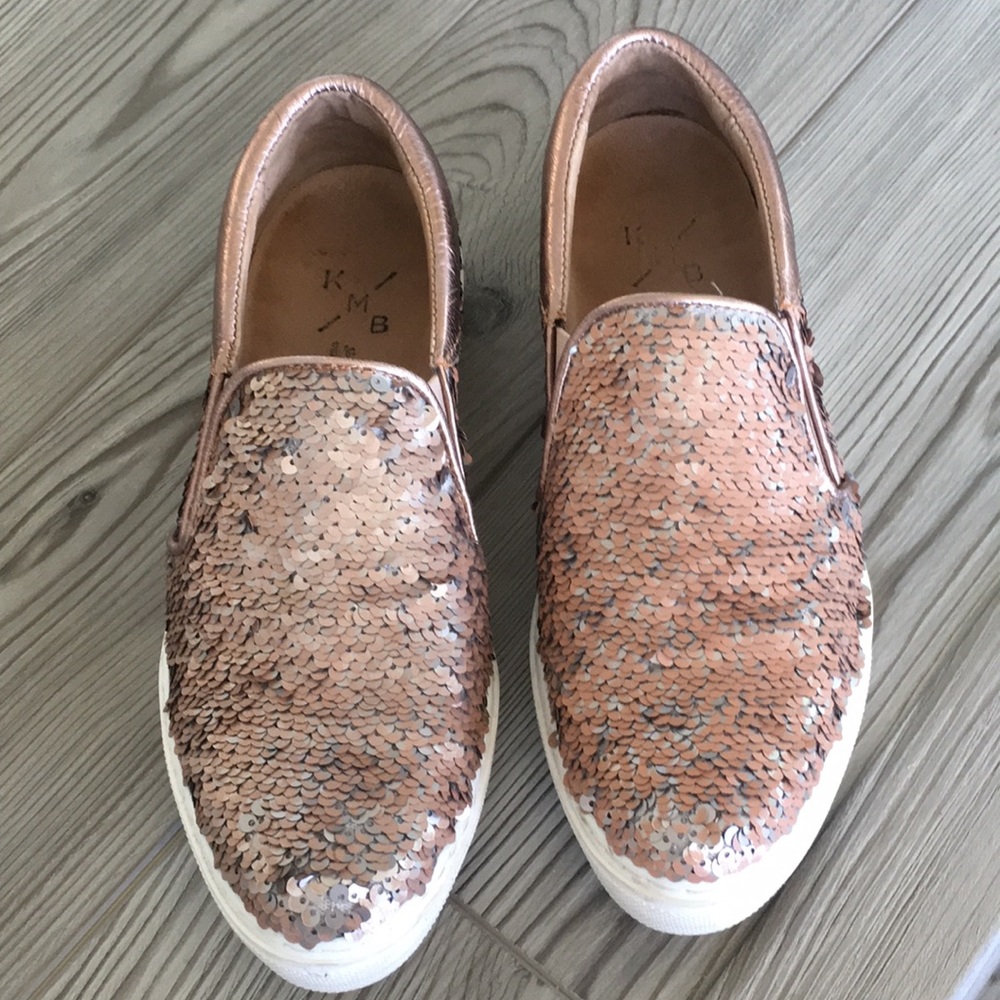 KMB slip in sneakers with bronze sequins